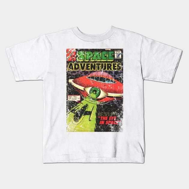 Space Adventures Kids T-Shirt by MindsparkCreative